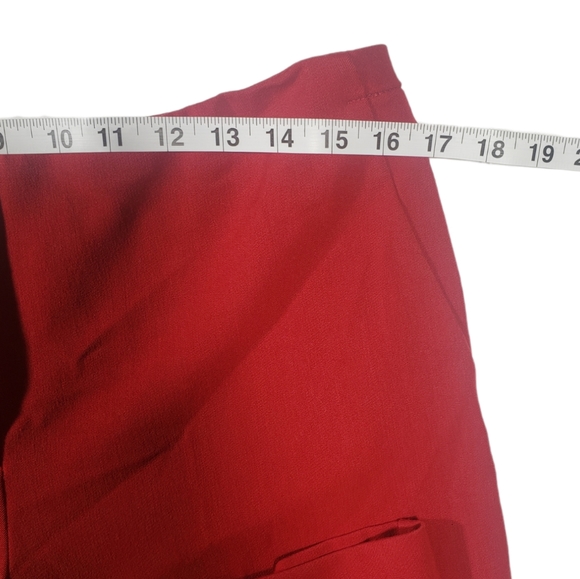Chico's Wide Leg Flat Front Red Dress Pants/Trousers Size 1(8) - Picture 6 of 9